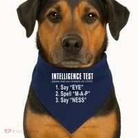 Intelligence Test USA-Made Doggie Bandana thumb 1