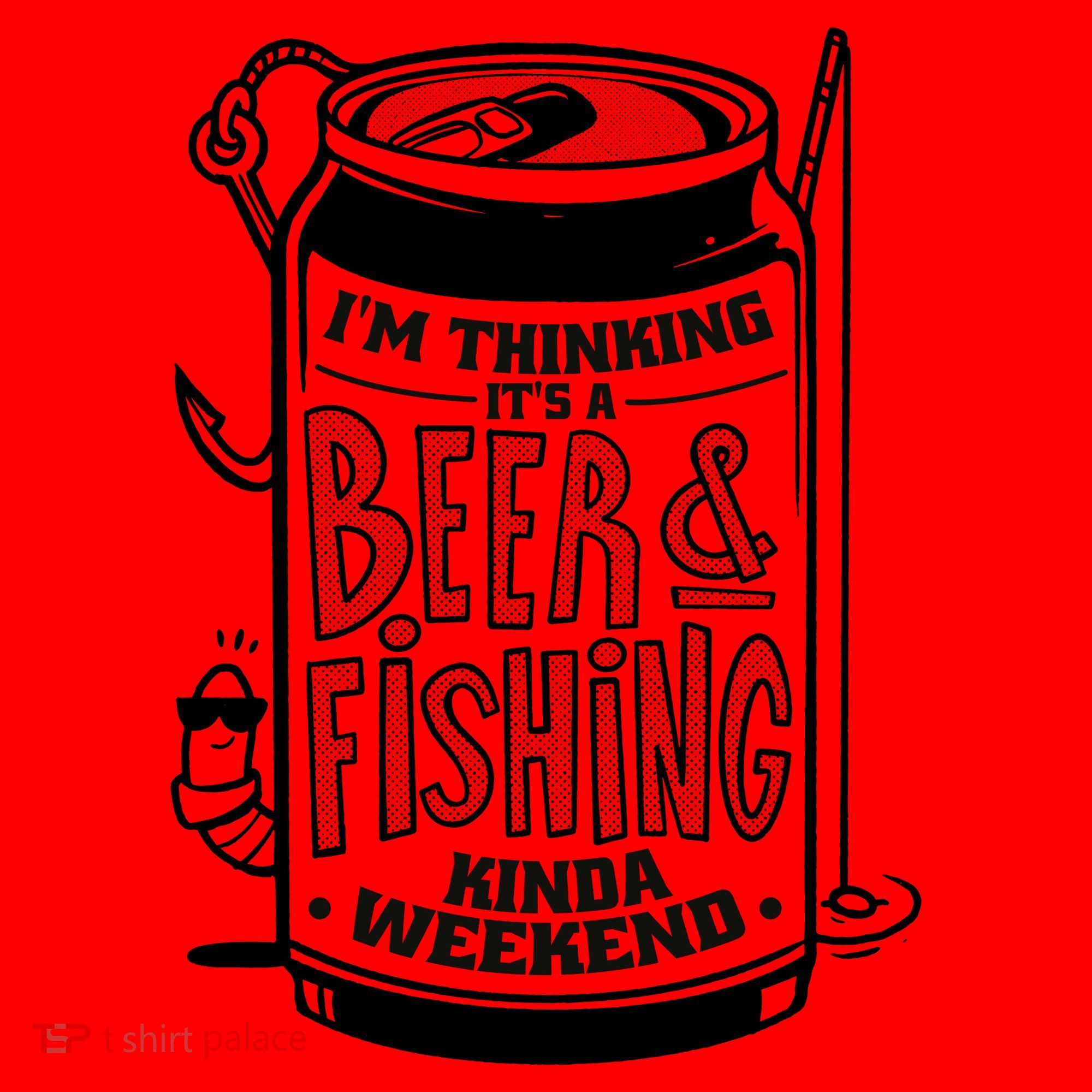 I'm Thinking It's A Beer And Fishing Kinda Weekend Santa Hat