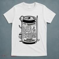 I'm Thinking It's A Beer And Fishing Kinda Weekend T-Shirt thumb 5