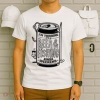 I'm Thinking It's A Beer And Fishing Kinda Weekend T-Shirt thumb 6