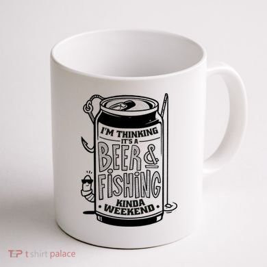 I'm Thinking It's A Beer And Fishing Kinda Weekend Coffee Mug back