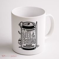 I'm Thinking It's A Beer And Fishing Kinda Weekend Coffee Mug thumb 1