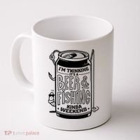I'm Thinking It's A Beer And Fishing Kinda Weekend Coffee Mug thumb 0