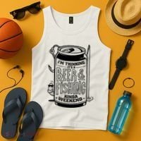 I'm Thinking It's A Beer And Fishing Kinda Weekend Tank Top thumb 4