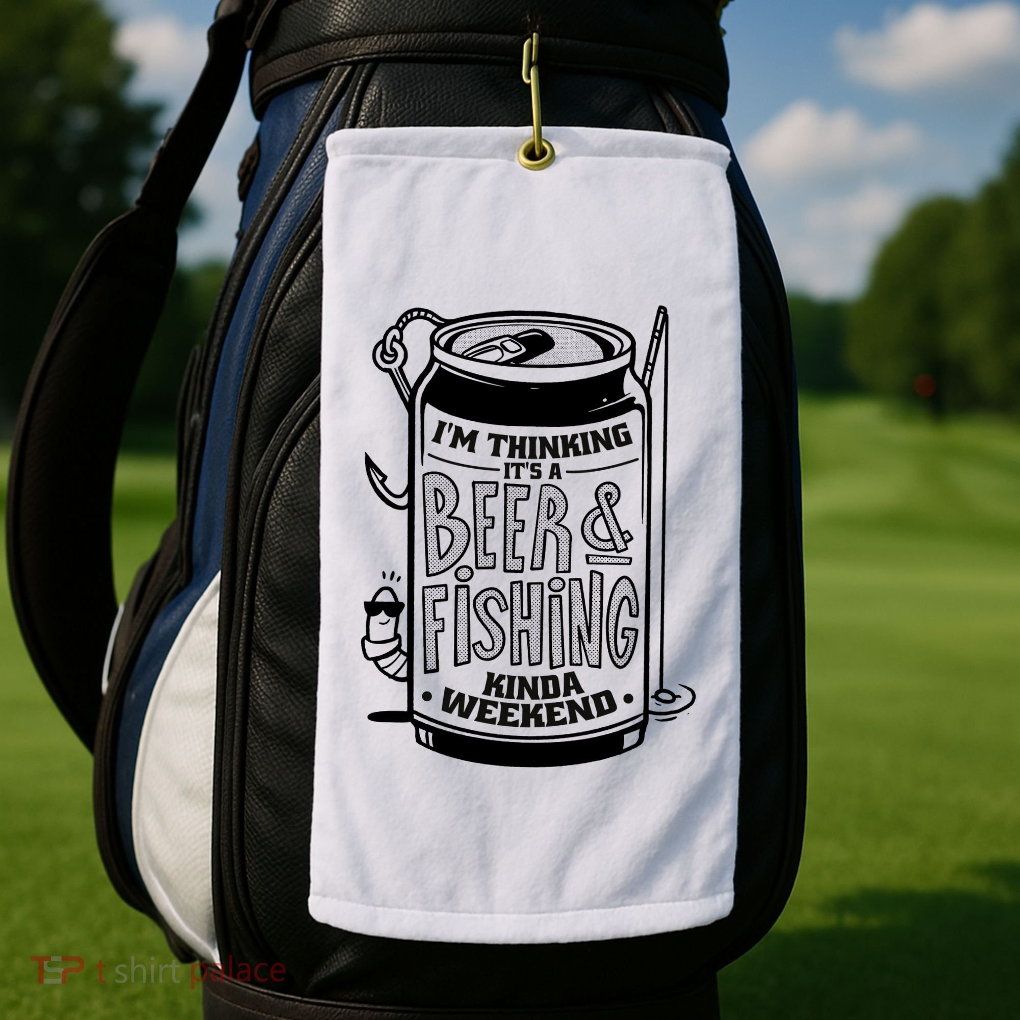 I'm Thinking It's A Beer And Fishing Kinda Weekend Golf Towel