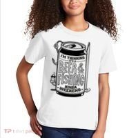 I'm Thinking It's A Beer And Fishing Kinda Weekend Kids T-Shirt thumb 2