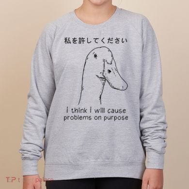 I Think I Will Cause Problems On Purpose Funny Goose Women's Sweatshirt