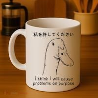 I Think I Will Cause Problems On Purpose Funny Goose Coffee Mug thumb 4