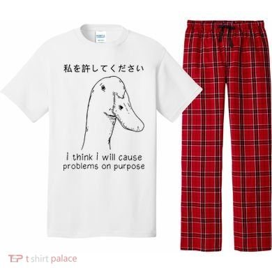 I Think I Will Cause Problems On Purpose Funny Goose Pajama Set