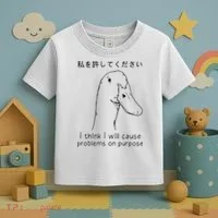 I Think I Will Cause Problems On Purpose Funny Goose Toddler T-Shirt thumb 3