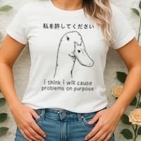 I Think I Will Cause Problems On Purpose Funny Goose Women's T-Shirt thumb 2