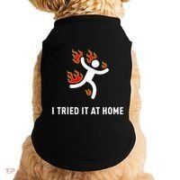 I Tried It At Home Funny Geek Nerd It Admin Science Doggie Tank thumb 0