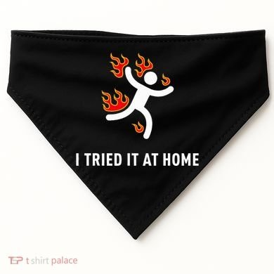 I Tried It At Home Funny Geek Nerd It Admin Science USA-Made Doggie Bandana