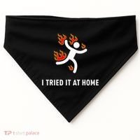 I Tried It At Home Funny Geek Nerd It Admin Science USA-Made Doggie Bandana thumb 0