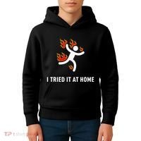 I Tried It At Home Funny Geek Nerd It Admin Science Kids Hoodie thumb 4