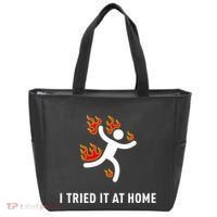I Tried It At Home Funny Geek Nerd It Admin Science Tote Bag thumb 0