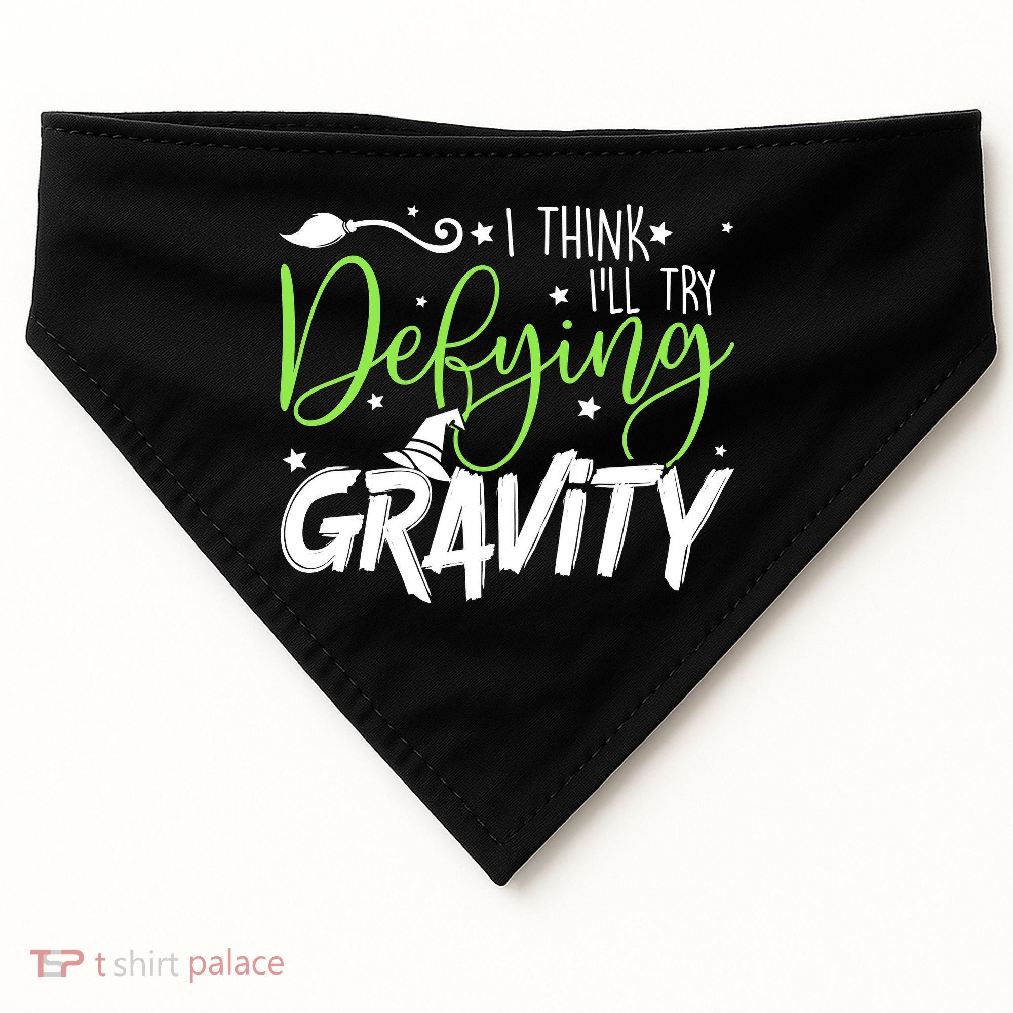 I Think I’Ll Try Defying Gravity Defying Musical USA-Made Doggie Bandana