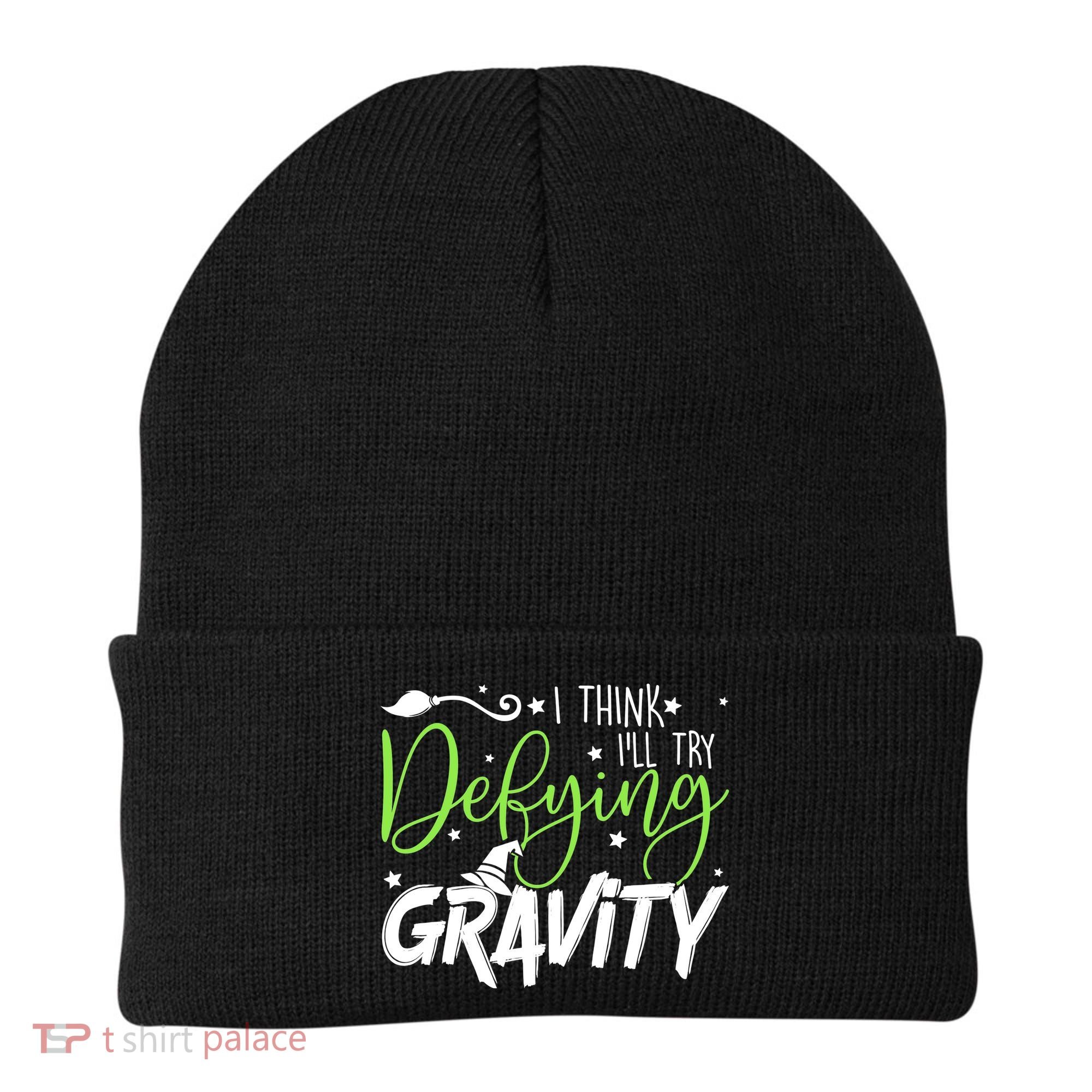 I Think I’Ll Try Defying Gravity Defying Musical Beanie