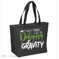 I Think I’Ll Try Defying Gravity Defying Musical Tote Bag thumb 2