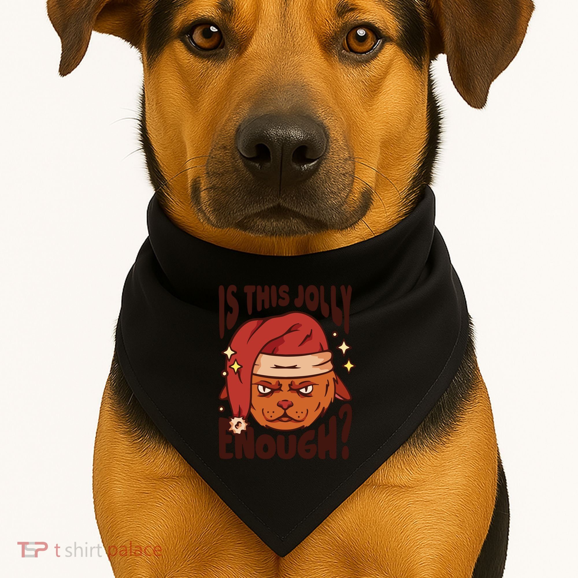 Is This Jolly Enough Anti Christmas USA-Made Doggie Bandana