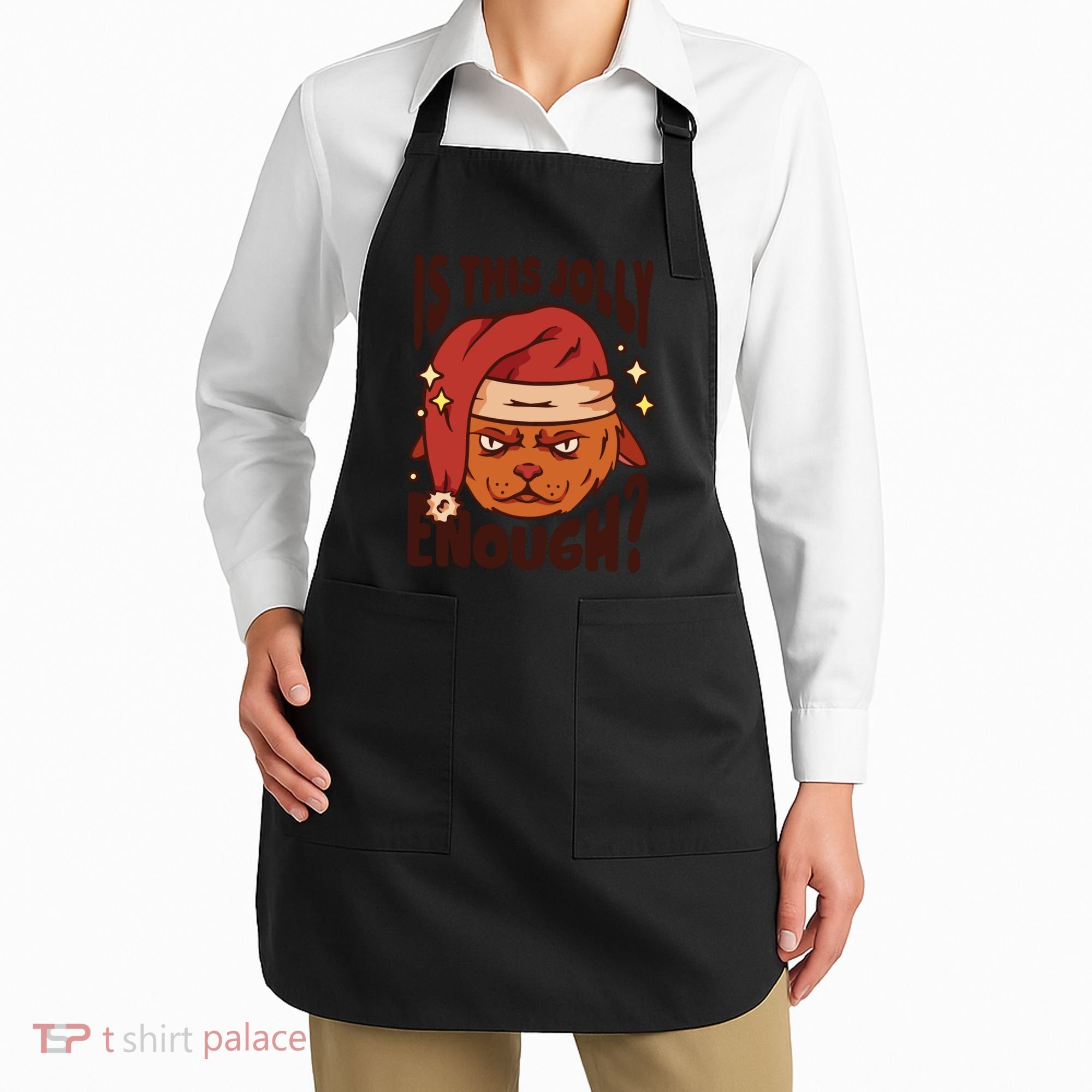 Is This Jolly Enough Anti Christmas Apron