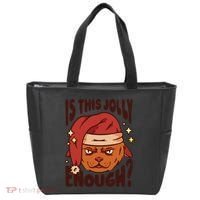 Is This Jolly Enough Anti Christmas Tote Bag thumb 0