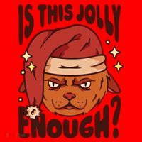 Is This Jolly Enough Anti Christmas Santa Hat thumb 1