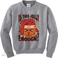 Is This Jolly Enough Anti Christmas Kids Sweatshirt thumb 0