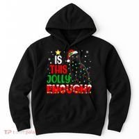 Is This Jolly Enough Funny Cat Xmas Tree Hoodie thumb 0