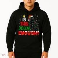 Is This Jolly Enough Funny Cat Xmas Tree Hoodie thumb 2