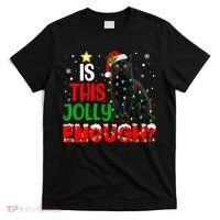 Is This Jolly Enough Funny Cat Xmas Tree T-Shirt thumb 0