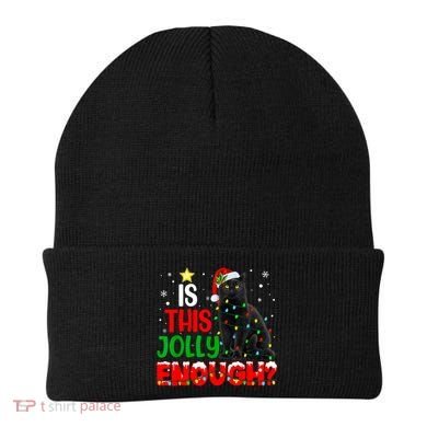 Is This Jolly Enough Funny Cat Xmas Tree Beanie