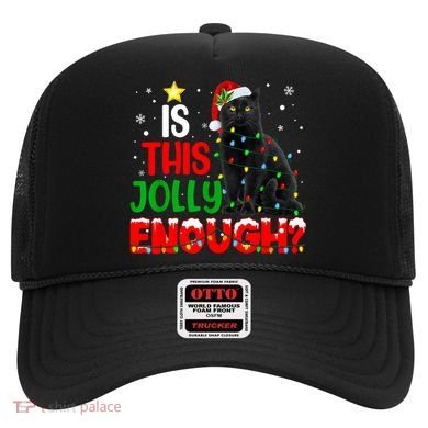 Is This Jolly Enough Funny Cat Xmas Tree Hat