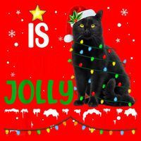 Is This Jolly Enough Funny Cat Xmas Tree Santa Hat thumb 1