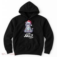Is This Jolly Enough Christmas Cat Xmas Hoodie thumb 0