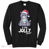 Is This Jolly Enough Christmas Cat Xmas Sweatshirt thumb 0