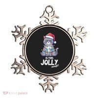 Is This Jolly Enough Christmas Cat Xmas Ornament thumb 0