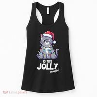 Is This Jolly Enough Christmas Cat Xmas Women's Tank Top thumb 0