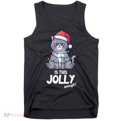 Is This Jolly Enough Christmas Cat Xmas Tank Top