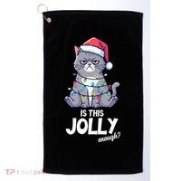 Is This Jolly Enough Christmas Cat Xmas Golf Towel thumb 0