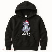 Is This Jolly Enough Christmas Cat Xmas Kids Hoodie thumb 0