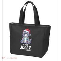 Is This Jolly Enough Christmas Cat Xmas Tote Bag thumb 3