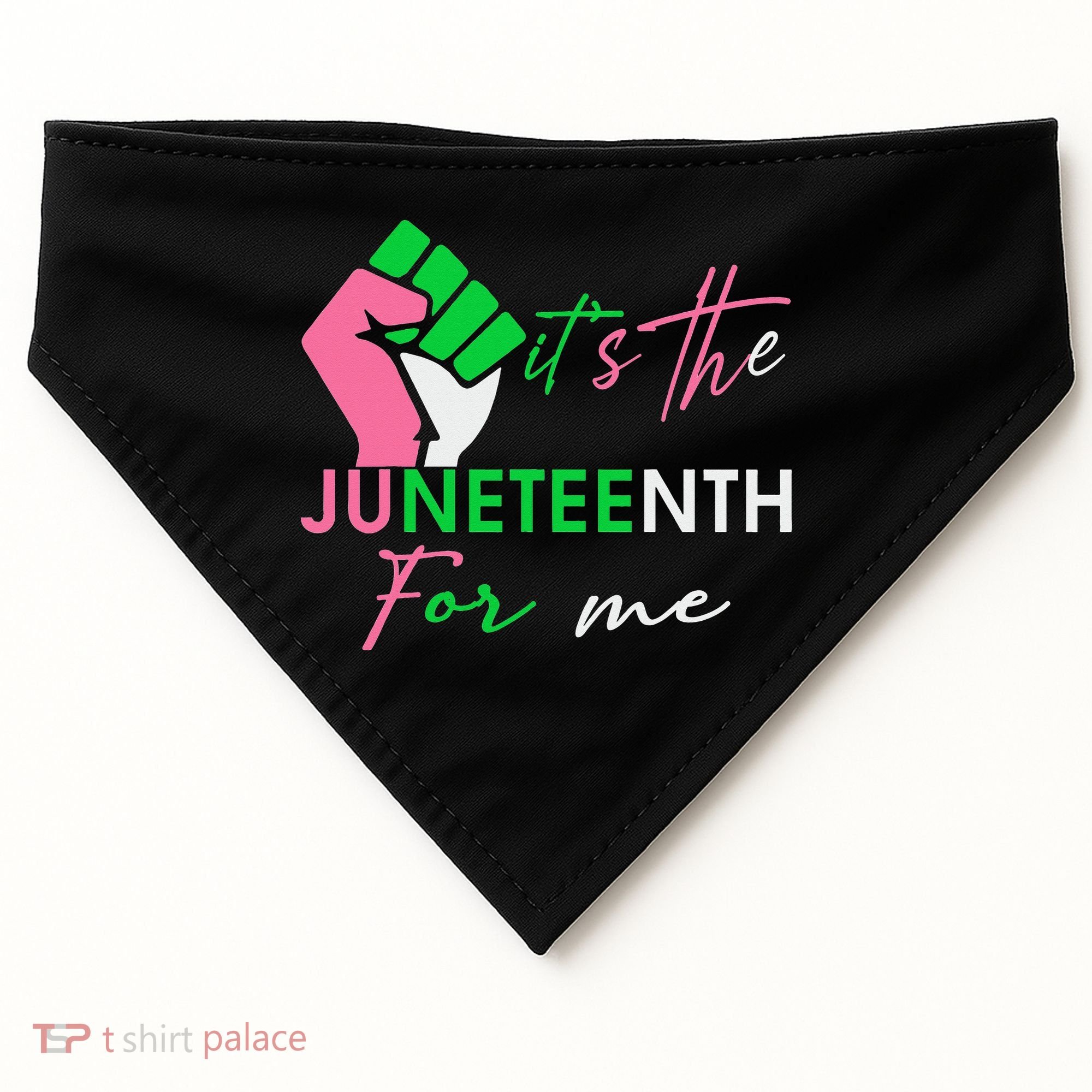 It's The Juneteenth aka For Me Freeish Since 1865 USA-Made Doggie Bandana