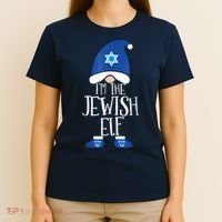 I'm The Jewish Elf Hanukkah Elforah Dreidel Jewish Lover T-Shirt thumb 4