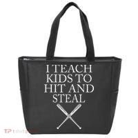 I Teach Kids To Hit And Steal Baseball Coach Tote Bag thumb 0