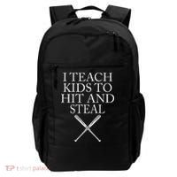 I Teach Kids To Hit And Steal Baseball Coach Backpack thumb 0