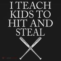 I Teach Kids To Hit And Steal Baseball Coach Women's Hoodie thumb 2