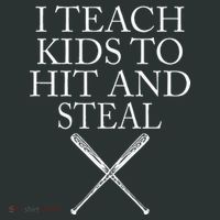 I Teach Kids To Hit And Steal Baseball Coach Infant Baby Jersey Bodysuit thumb 2