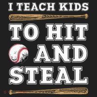 I Teach Kids To Hit And Steal Funny Baseball Coach Tumbler thumb 3