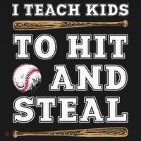 I Teach Kids To Hit And Steal Funny Baseball Coach Women's Tank Top thumb 5